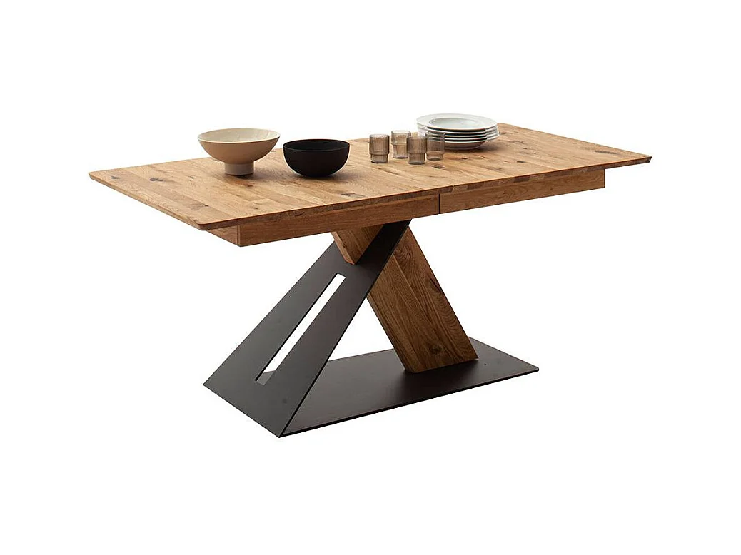 Ausziehtisch Esstisch in Wildeichefarben mit Kulissenauszug