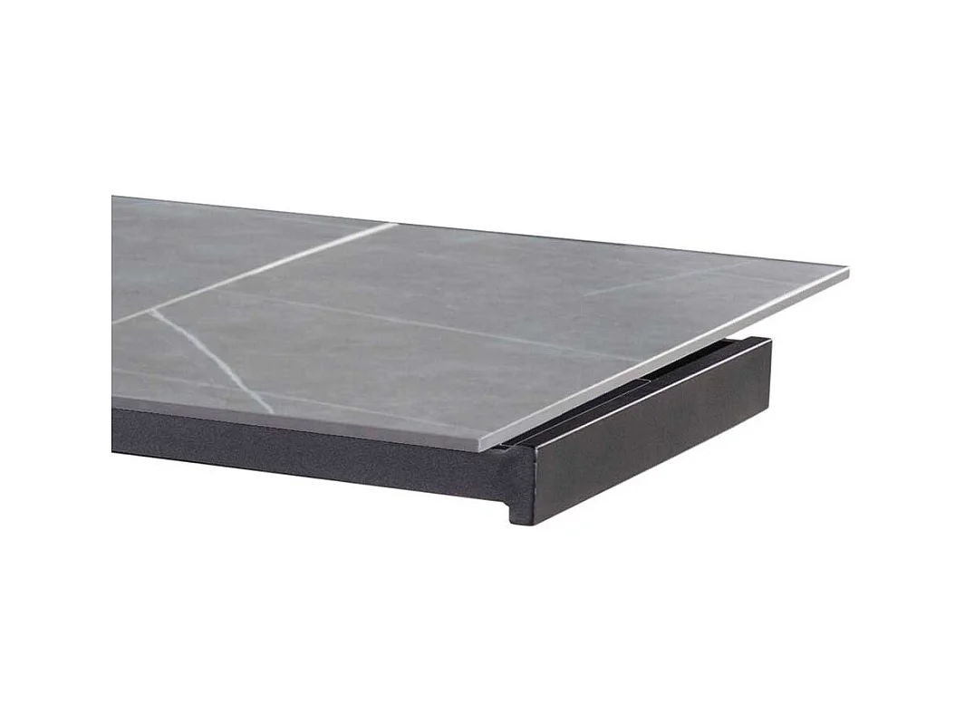 Designer Ausziehtisch mit Keramikplatte Metall Spider Gestell