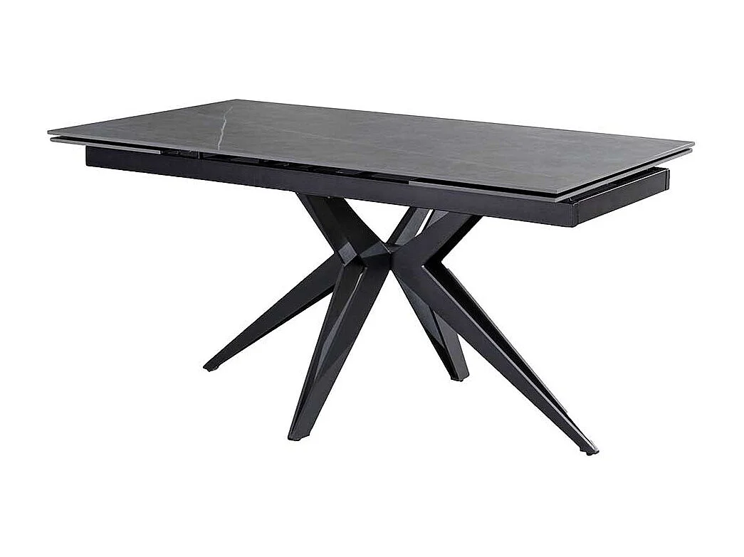 Designer Ausziehtisch mit Keramikplatte Metall Spider Gestell