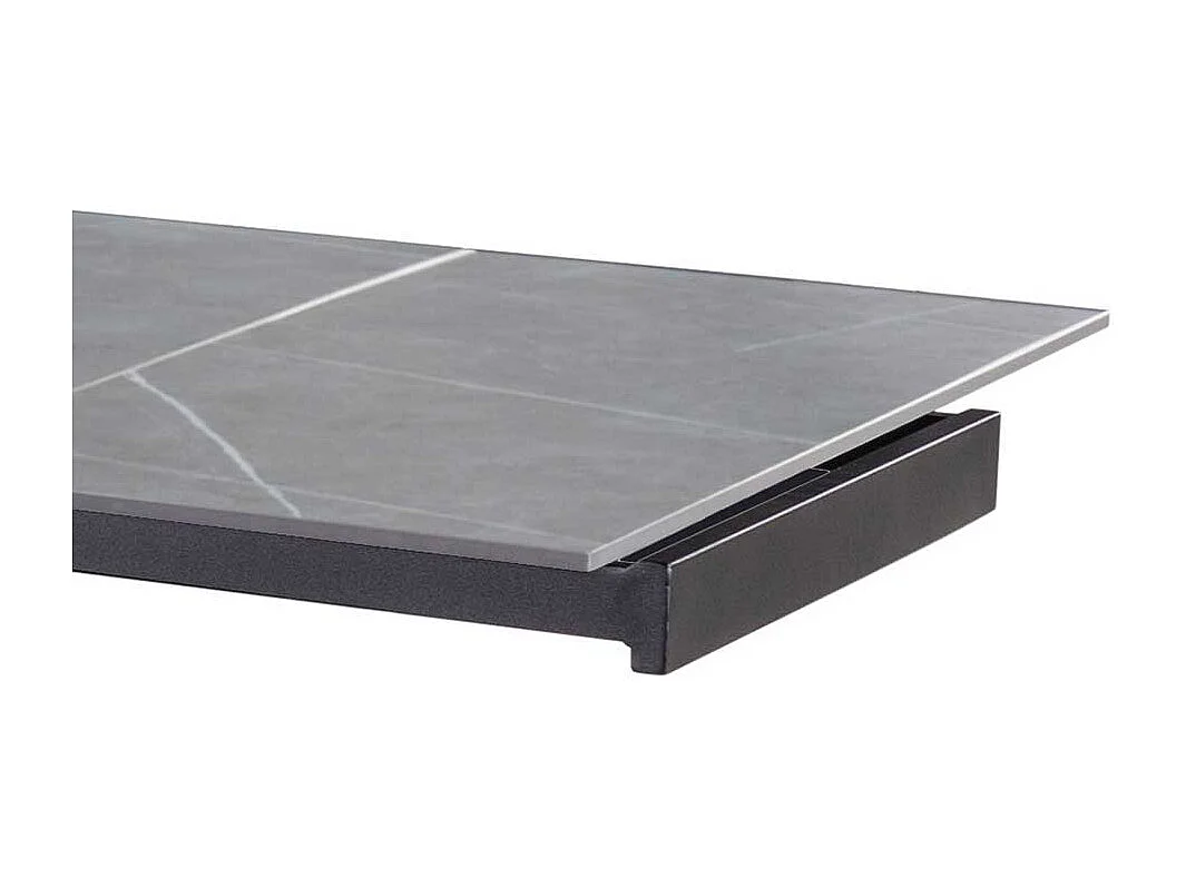 Designer Ausziehtisch mit Keramikplatte Metall Spider Gestell