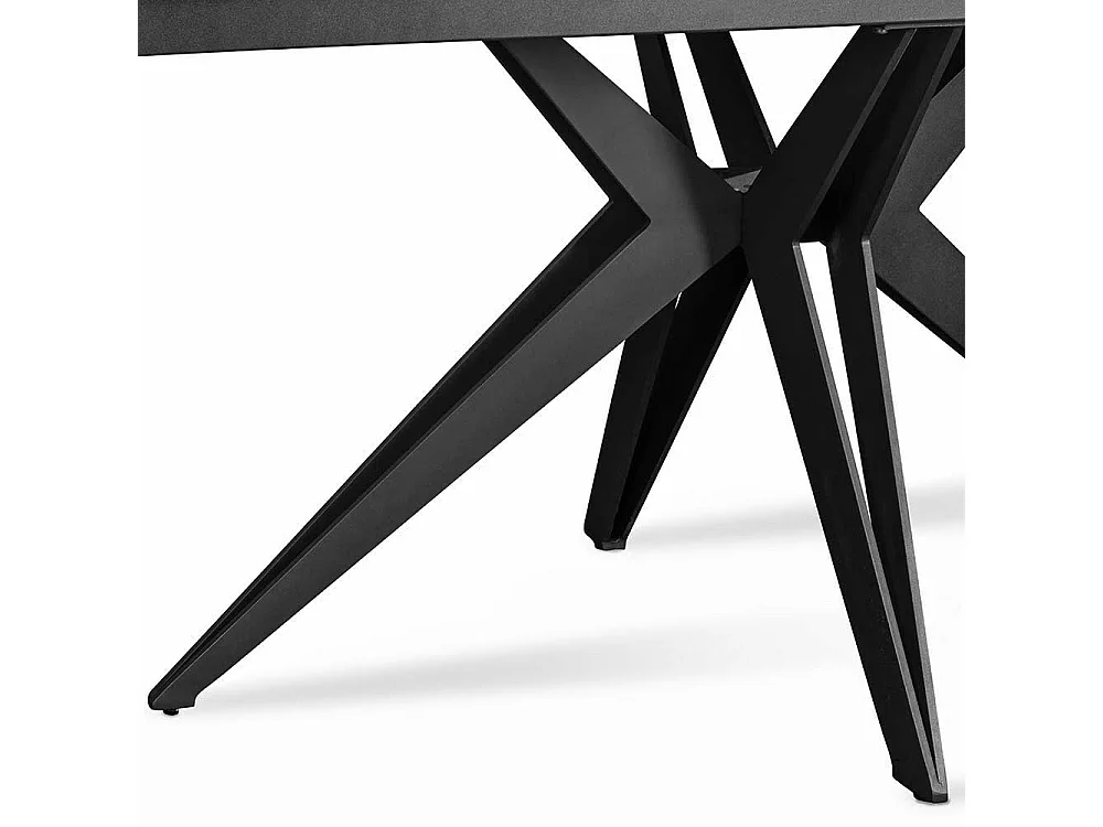 Designer Ausziehtisch mit Keramikplatte Metall Spider Gestell