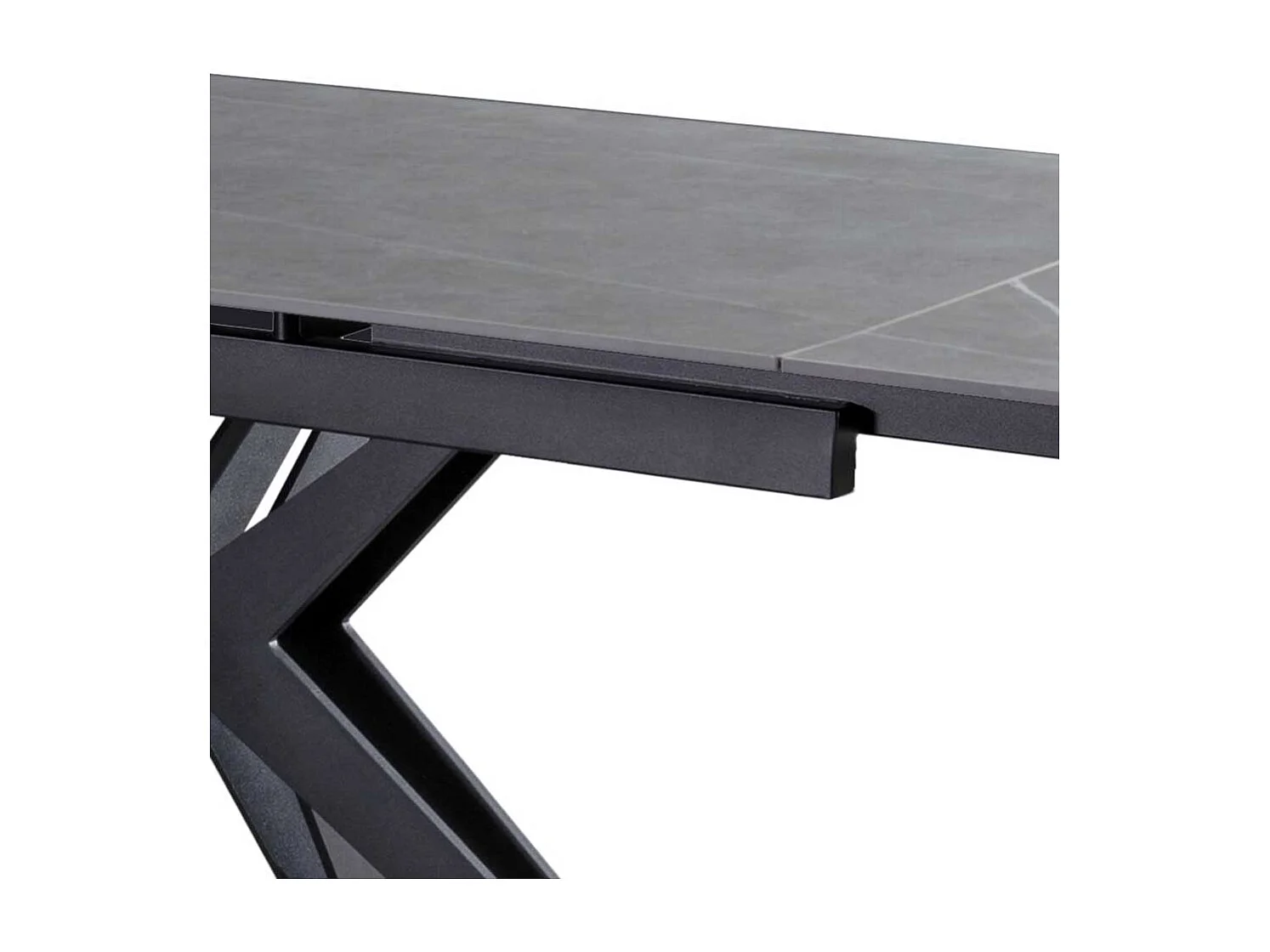 Designer Ausziehtisch mit Keramikplatte Metall Spider Gestell