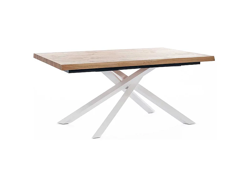 Buffettisch Eiche furniert Mikado Fußgestell in Weiß