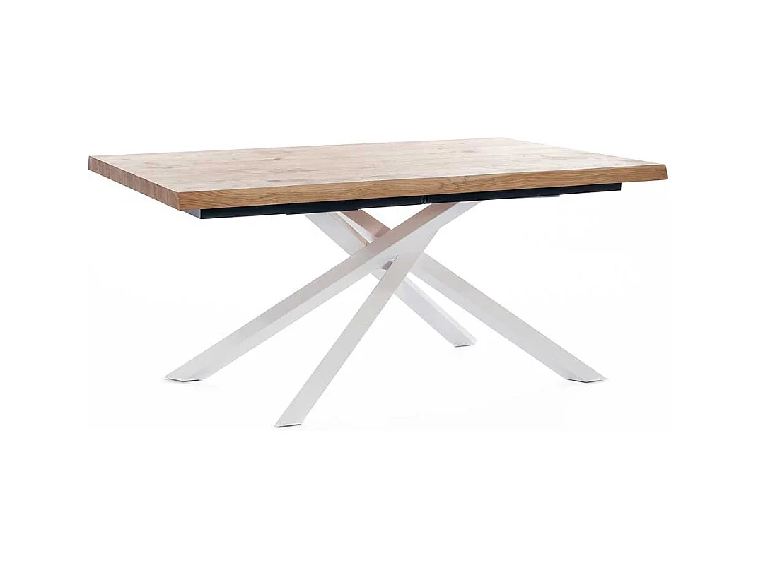 Buffettisch Eiche furniert Mikado Fußgestell in Weiß