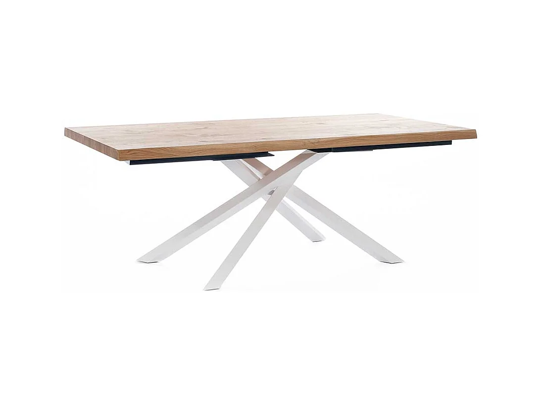 Buffettisch Eiche furniert Mikado Fußgestell in Weiß