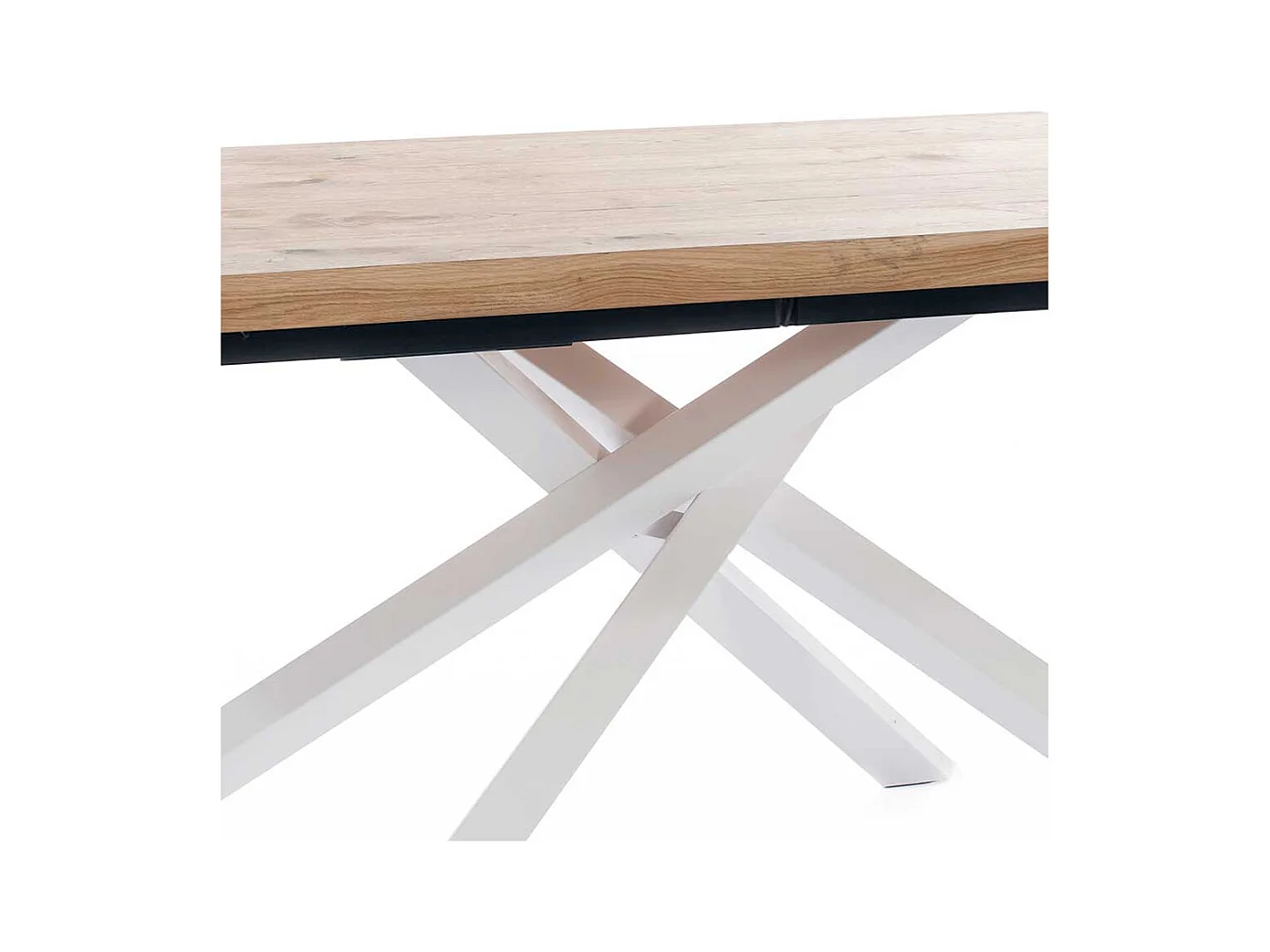 Buffettisch Eiche furniert Mikado Fußgestell in Weiß