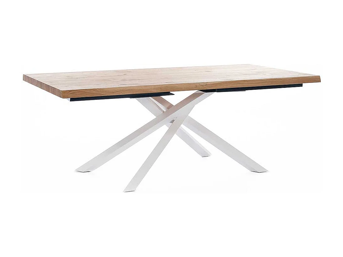 Buffettisch Eiche furniert Mikado Fußgestell in Weiß