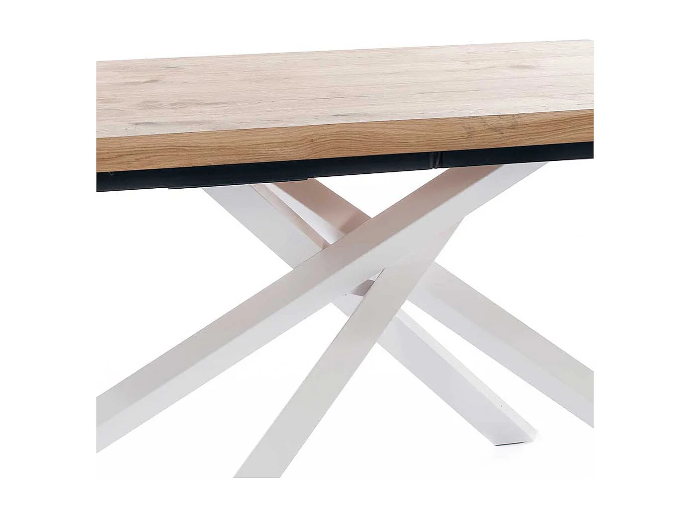 Buffettisch Eiche furniert Mikado Fußgestell in Weiß