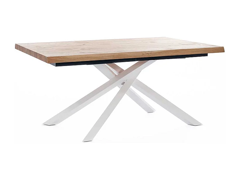 Buffettisch Eiche furniert Mikado Fußgestell in Weiß