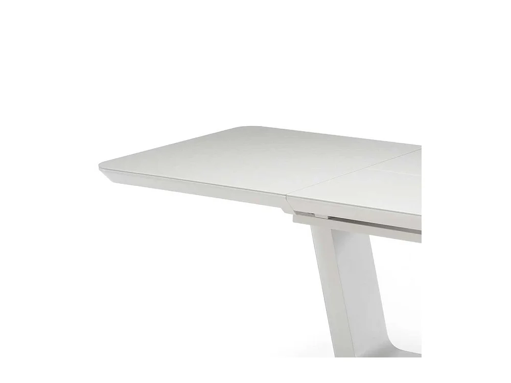 Tisch Esszimmer in Lichtgrau und Silberfarben Keramikplatte