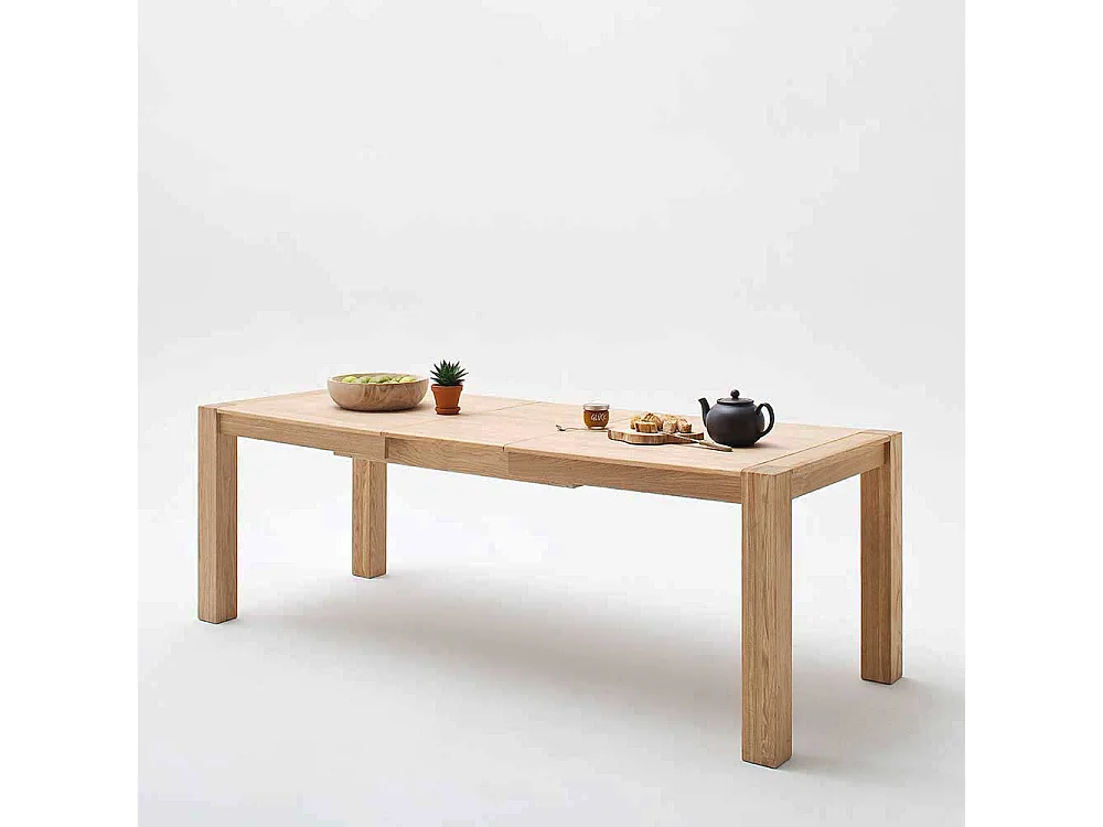 Esszimmertisch aus Eiche Bianco verlängerbar