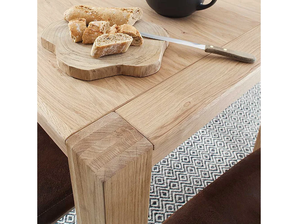 Esszimmertisch aus Eiche Bianco verlängerbar