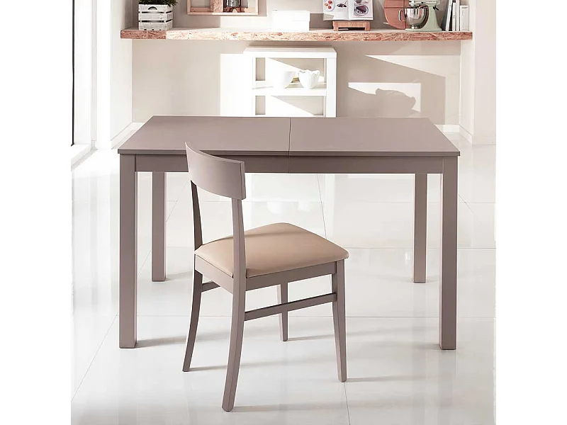 Esszimmertisch in Taupe Buche Massivholz