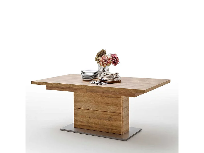 Esszimmertisch in Wildeichefarben Kulissenauszug