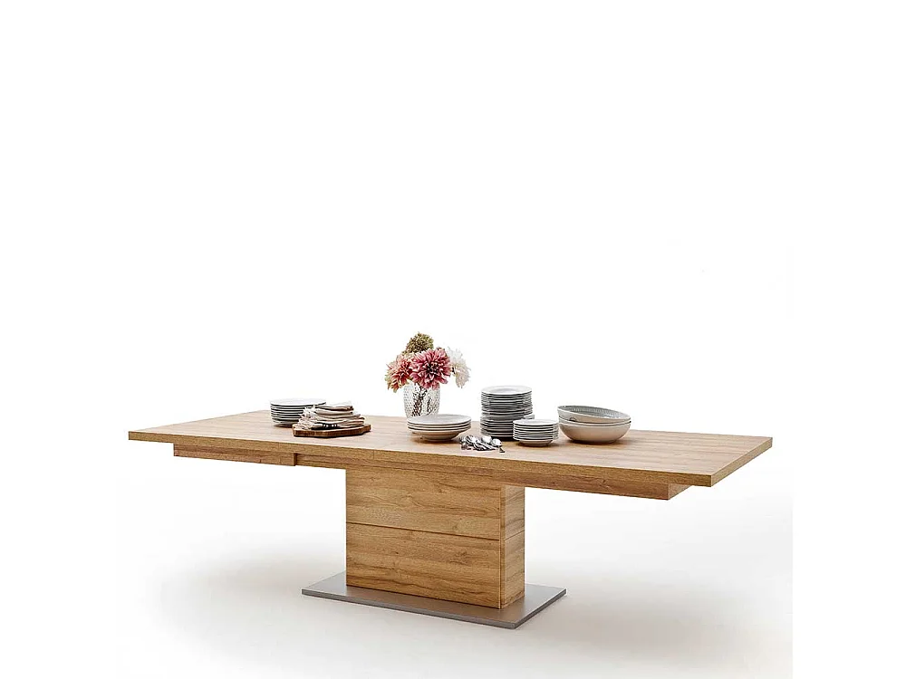 Esszimmertisch in Wildeichefarben Kulissenauszug