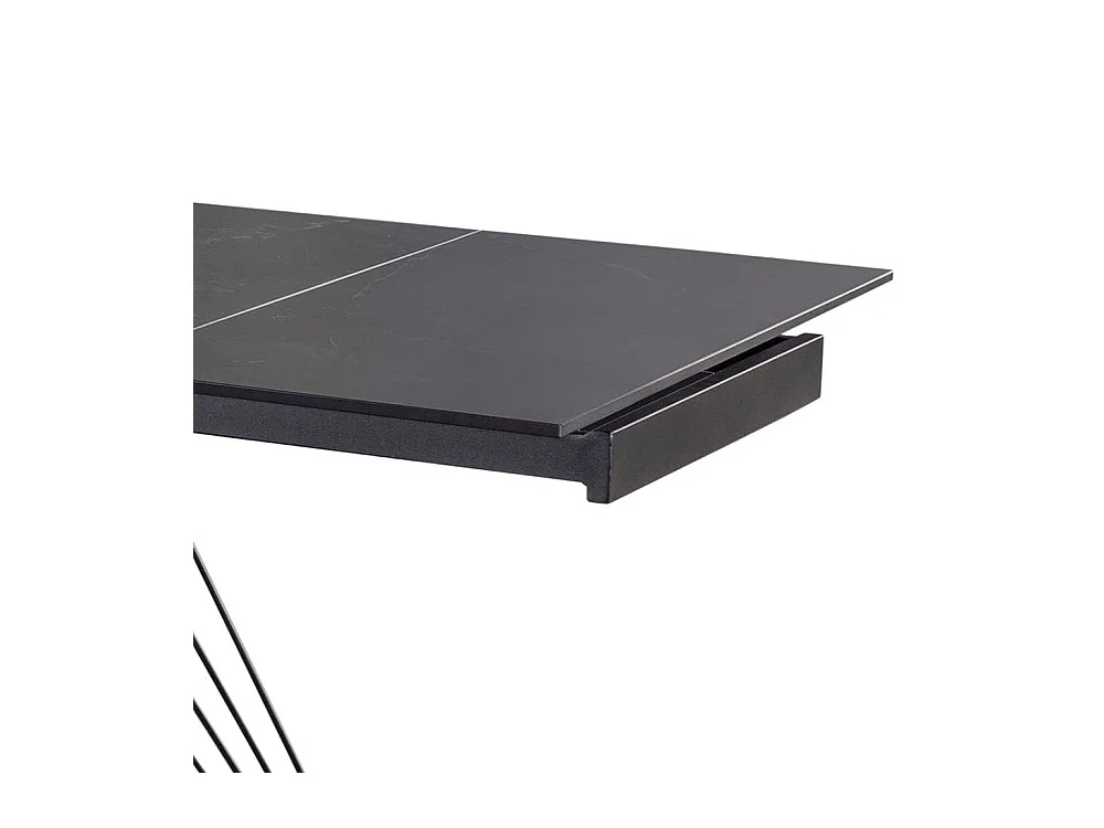 Moderner Esszimmertisch mit Keramikplatte schwarze Marmor Optik