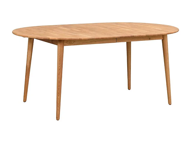 Ovaler Küchentisch aus Eiche Massivholz Mittelauszug