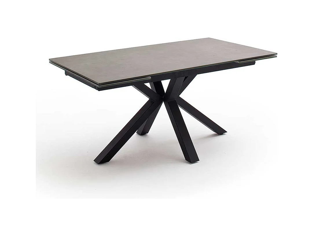 Keramik Esszimmer Tisch in Anthrazit Kopfauszug