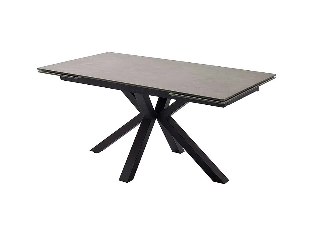 Keramik Esszimmer Tisch in Anthrazit Kopfauszug