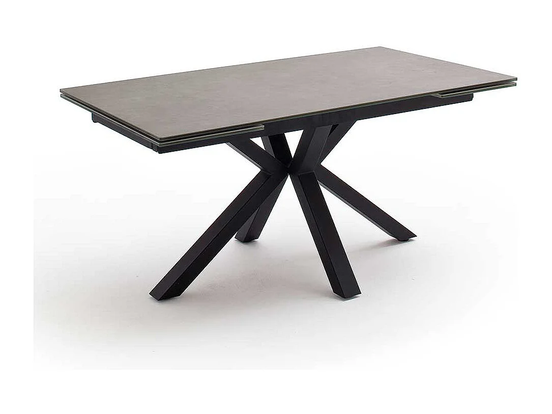 Keramik Esszimmer Tisch in Anthrazit Kopfauszug