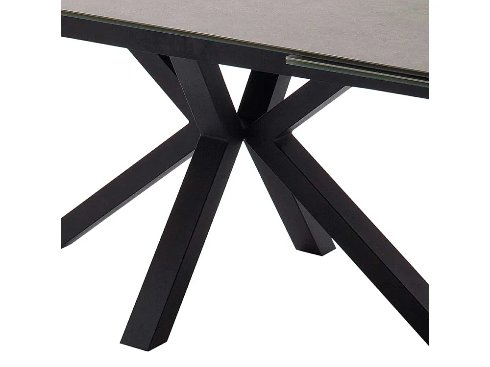 Keramik Esszimmer Tisch in Anthrazit Kopfauszug