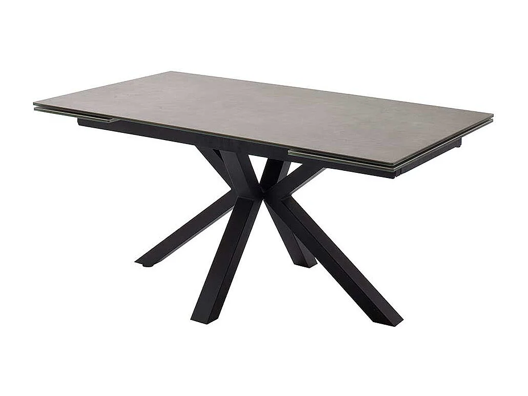 Keramik Esszimmer Tisch in Anthrazit Kopfauszug