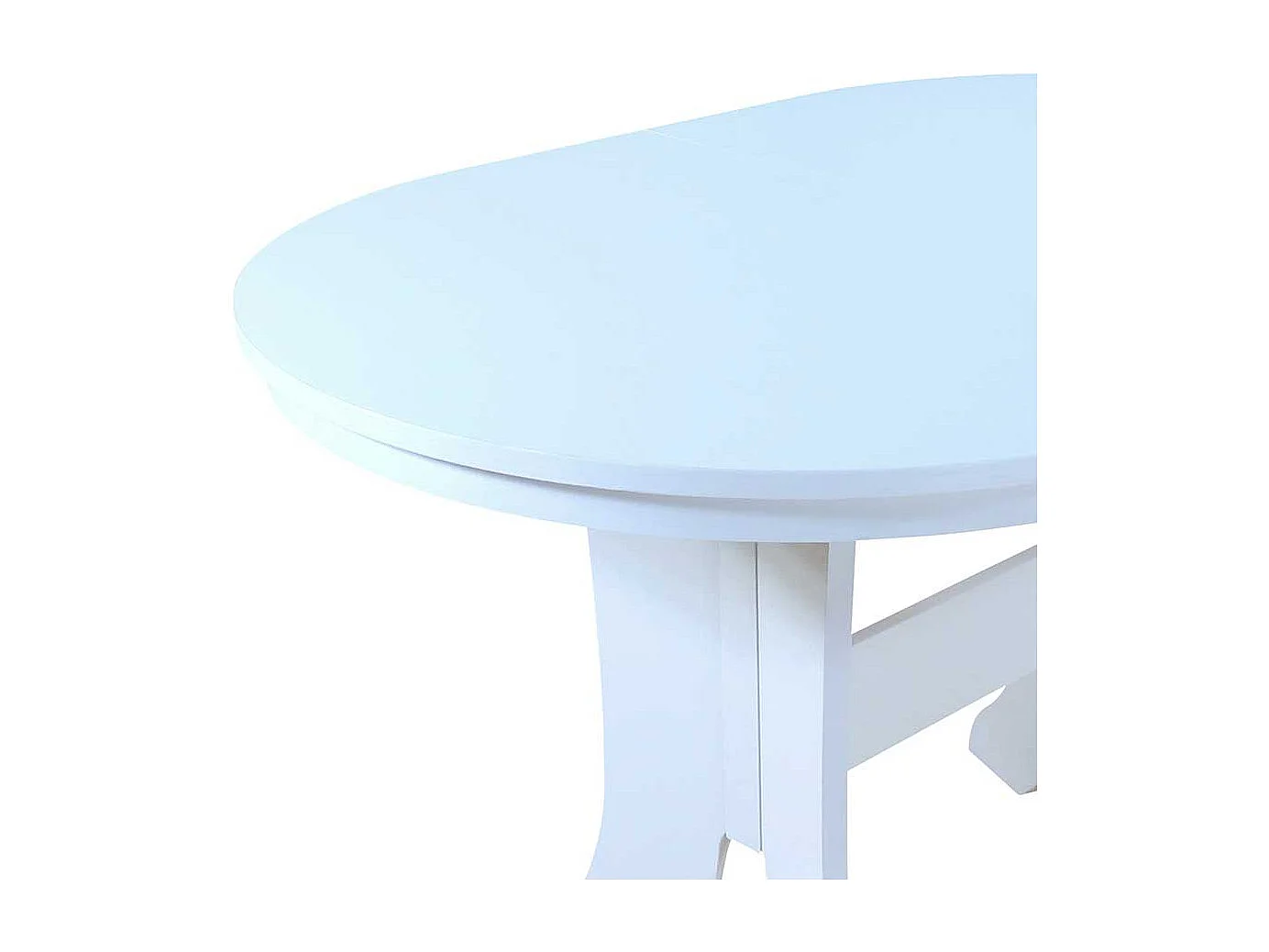 Esszimmertisch in Weiß oval