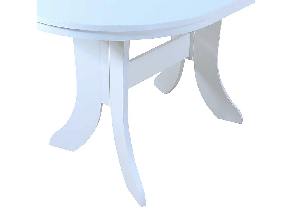 Esszimmertisch in Weiß oval