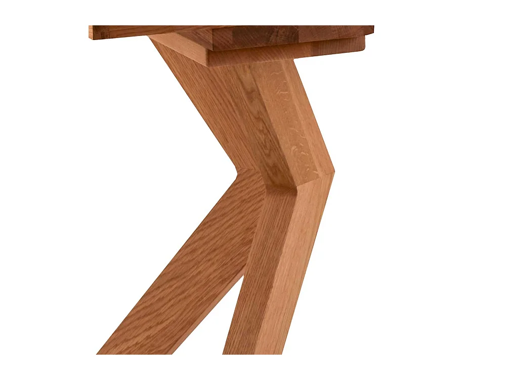 Esszimmertisch Wildeiche mit Design Vierfußgestell Oberfläche geölt