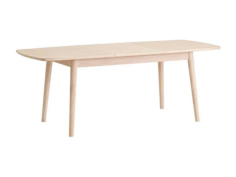 Ausziehtisch aus Eiche Bianco geölt Retro Design