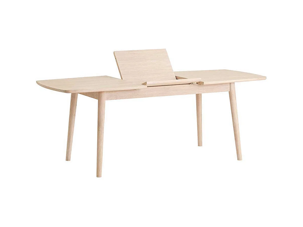 Ausziehtisch aus Eiche Bianco geölt Retro Design