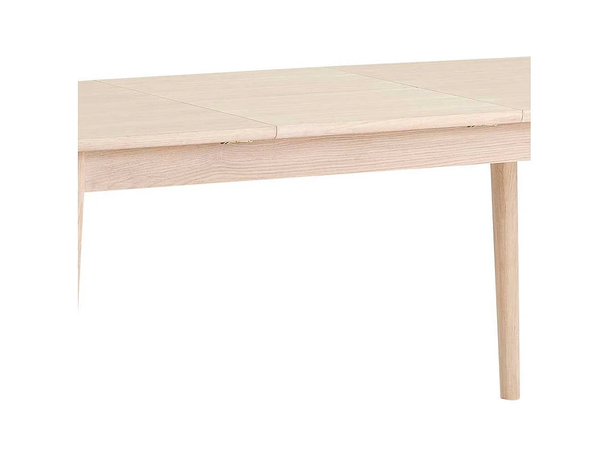 Ausziehtisch aus Eiche Bianco geölt Retro Design