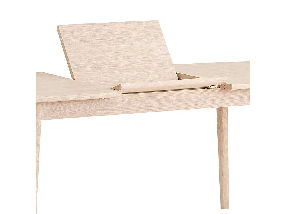 Ausziehtisch aus Eiche Bianco geölt Retro Design