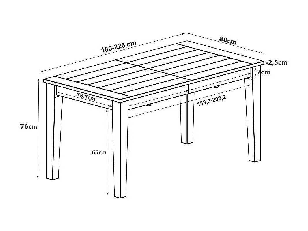 Echtholzesstisch in Weiß lackiert Landhausstil