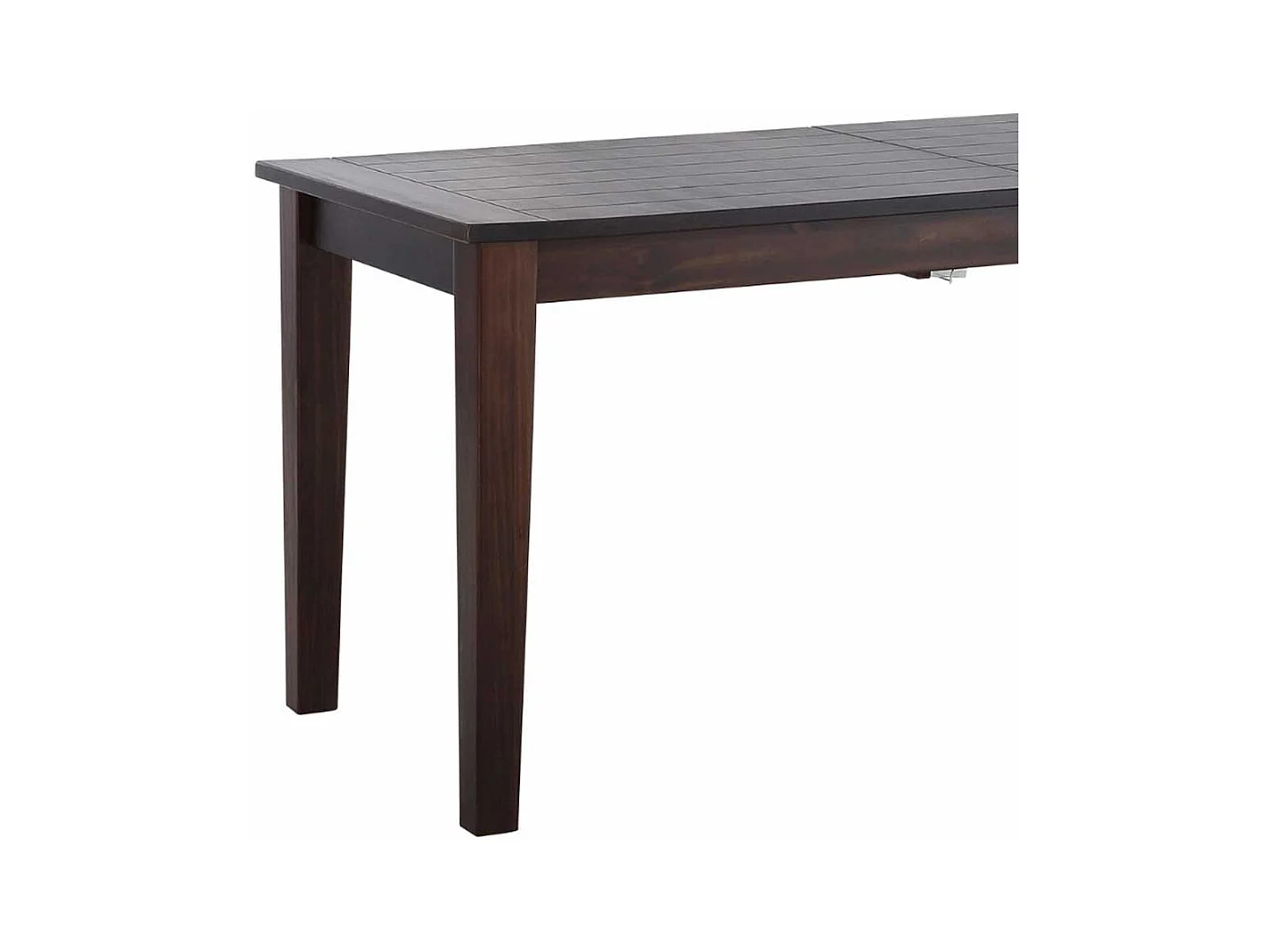 Massivholzesstisch in Wengefarben Kulissenauszug