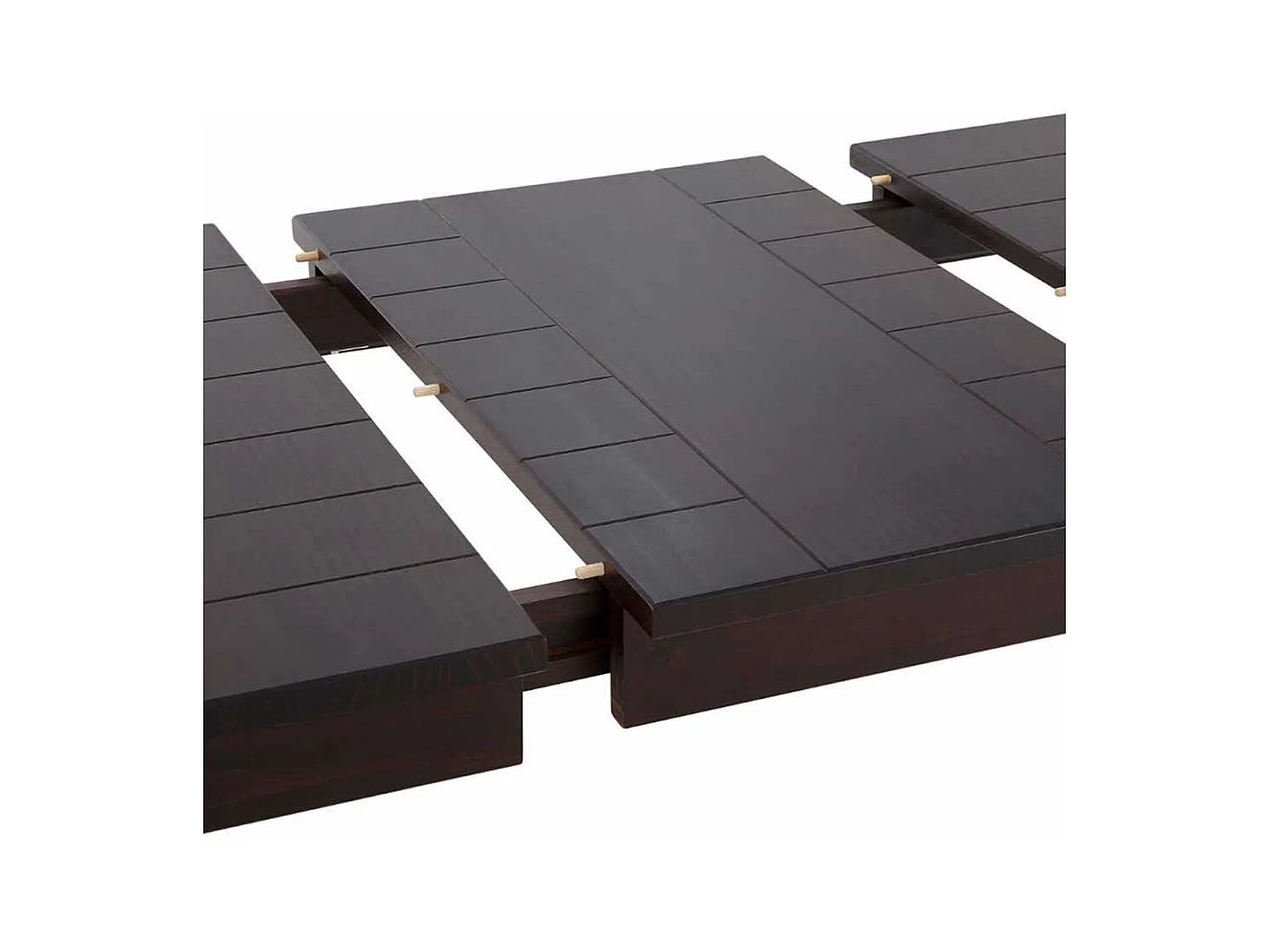 Massivholzesstisch in Wengefarben Kulissenauszug