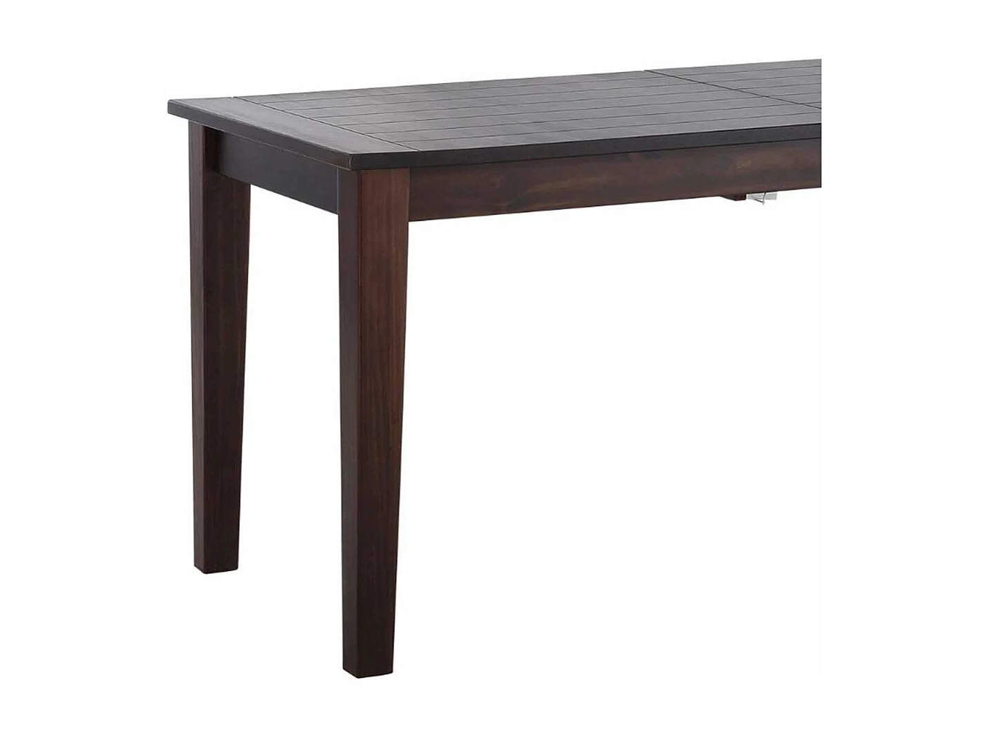 Massivholzesstisch in Wengefarben Kulissenauszug