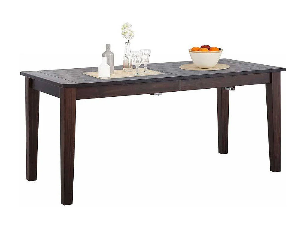 Massivholzesstisch in Wengefarben Kulissenauszug