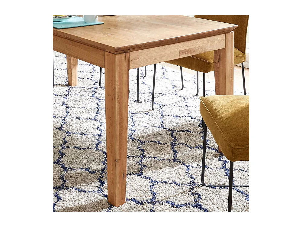 Holztischmassiv aus Wildeiche Butterflyauszug