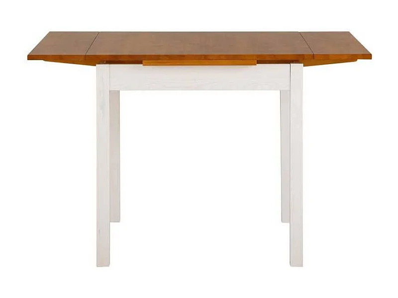 Ausziehtisch in Weiß und Honigfarben Kiefer Massivholz