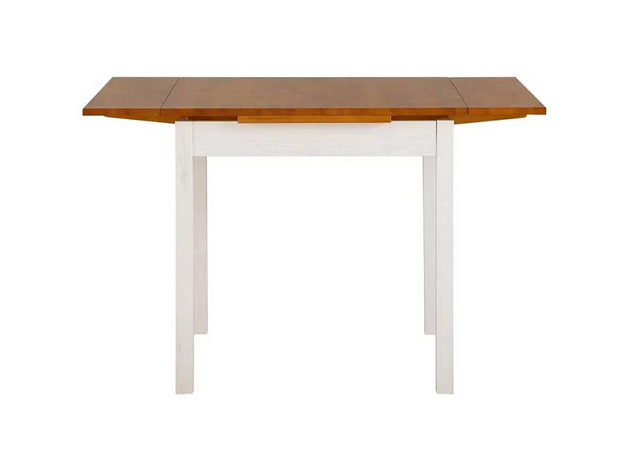 Ausziehtisch in Weiß und Honigfarben Kiefer Massivholz