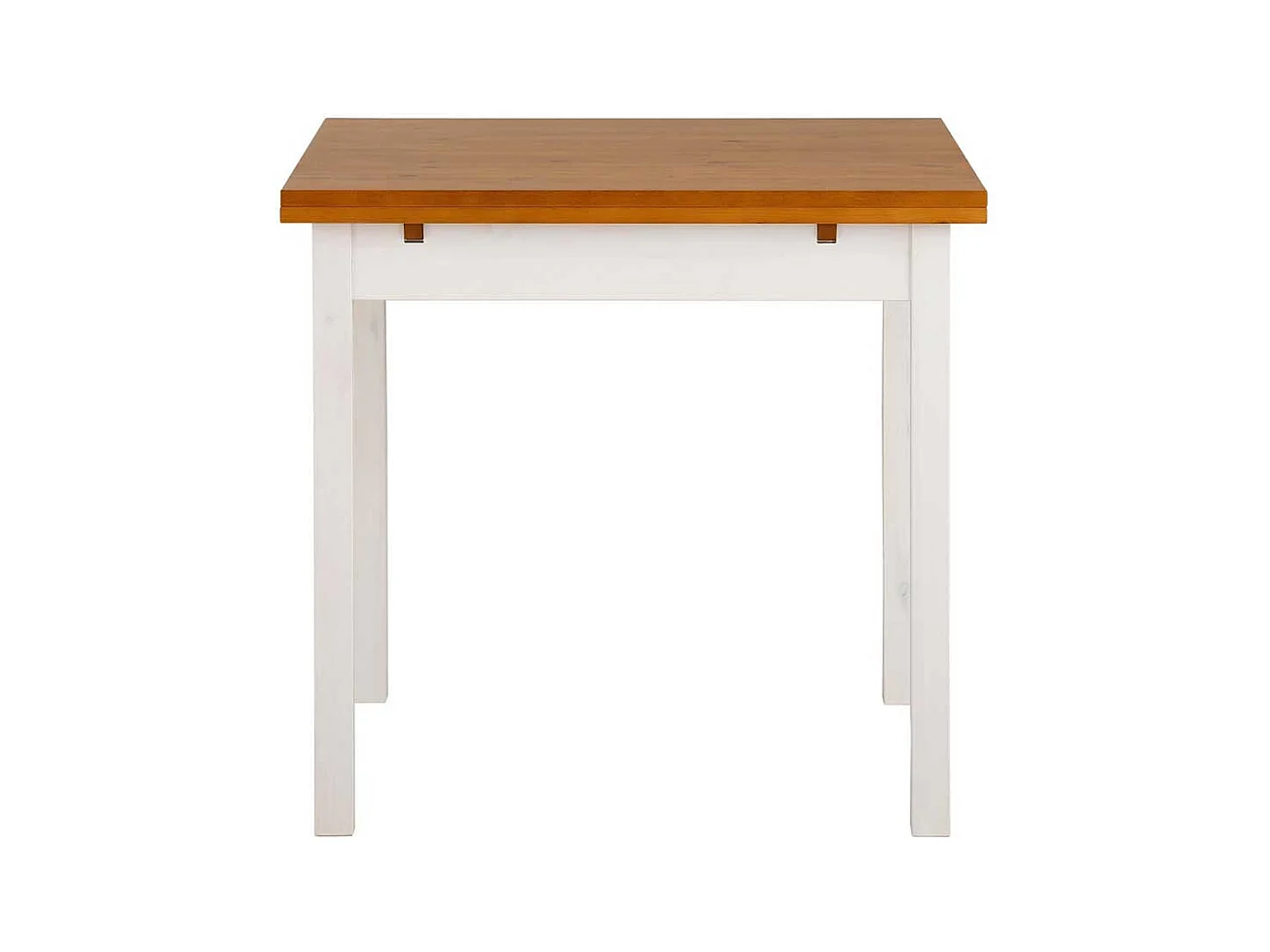Ausziehtisch in Weiß und Honigfarben Kiefer Massivholz