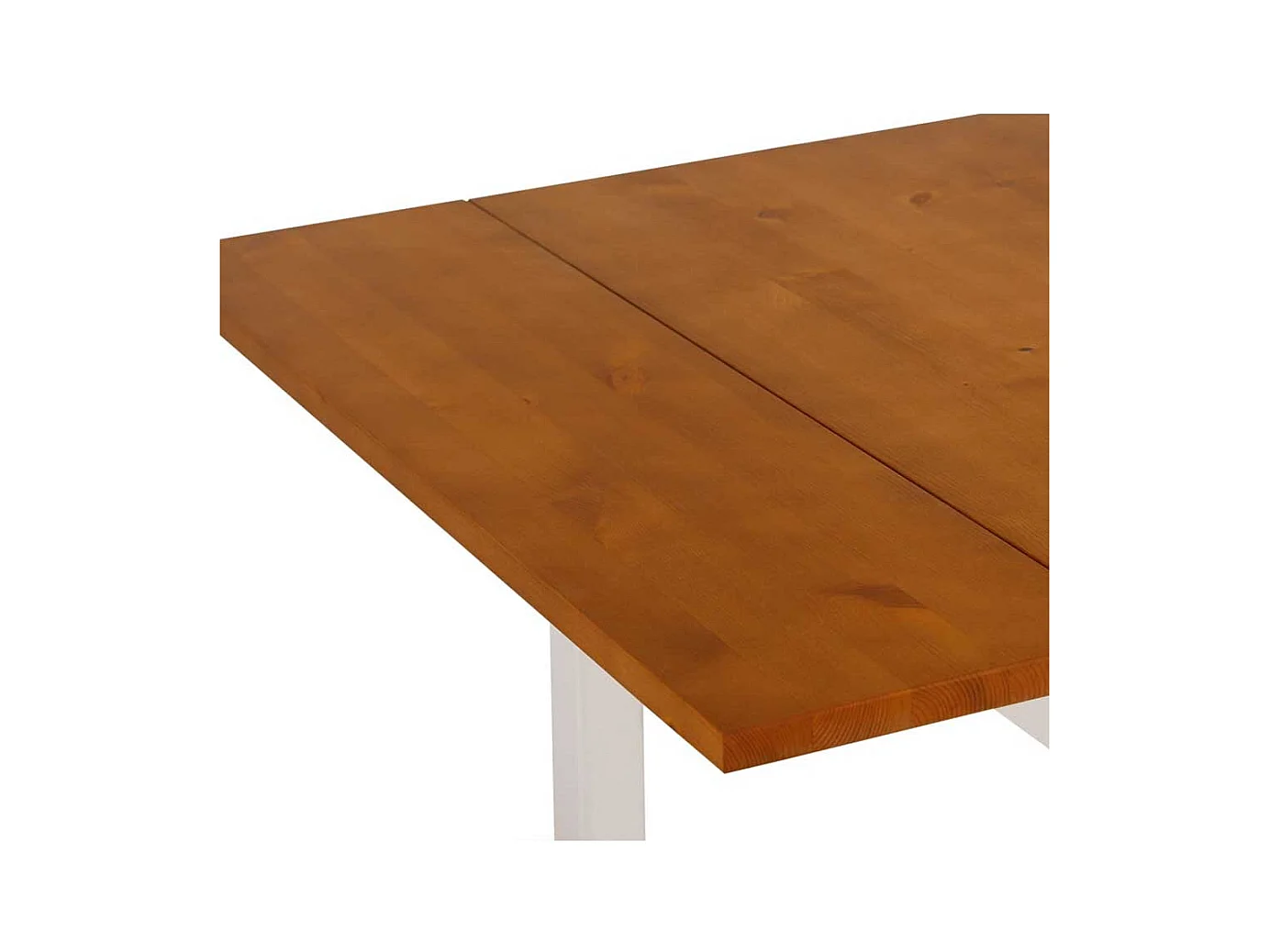 Ausziehtisch in Weiß und Honigfarben Kiefer Massivholz