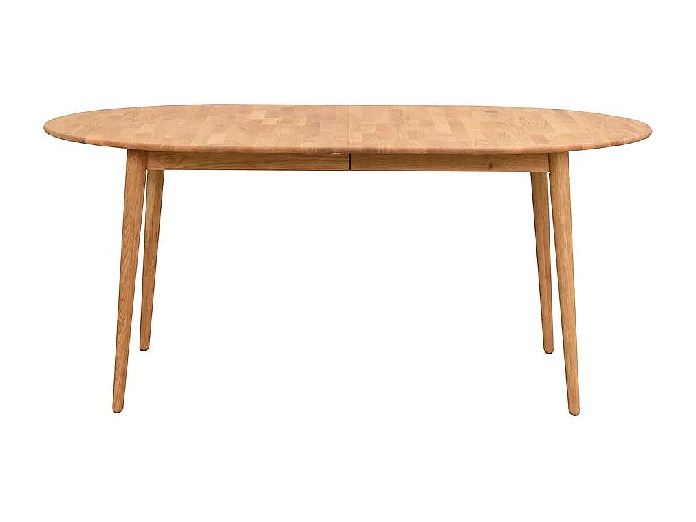 Ovaler Küchentisch aus Eiche Massivholz Mittelauszug