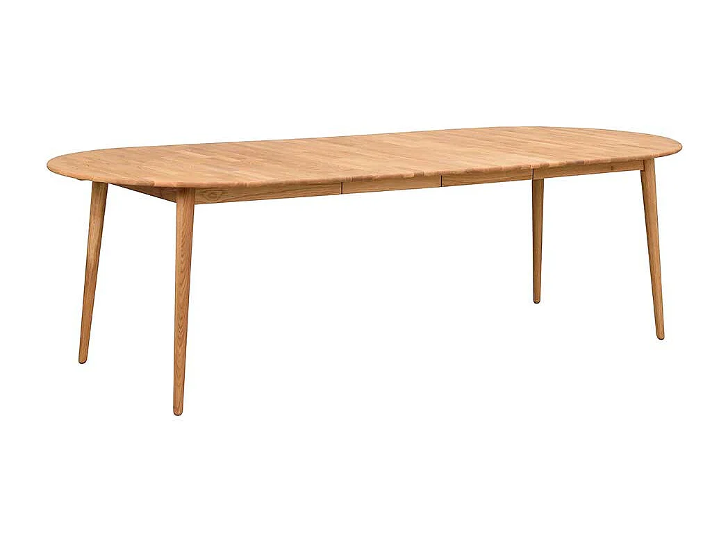 Ovaler Küchentisch aus Eiche Massivholz Mittelauszug