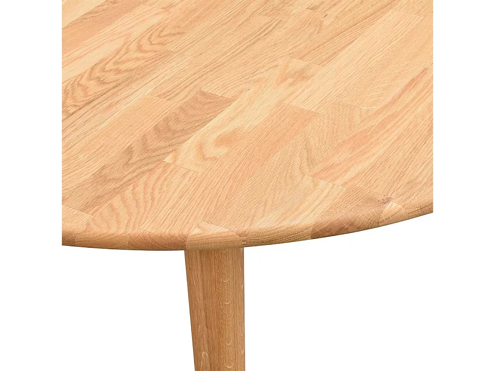 Ovaler Küchentisch aus Eiche Massivholz Mittelauszug