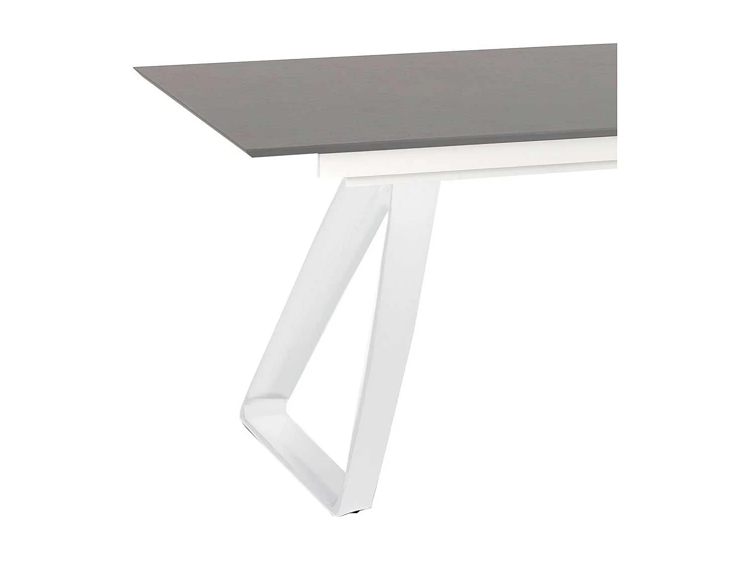 Esszimmertisch in Hellgrau und Weiß verlängerbar
