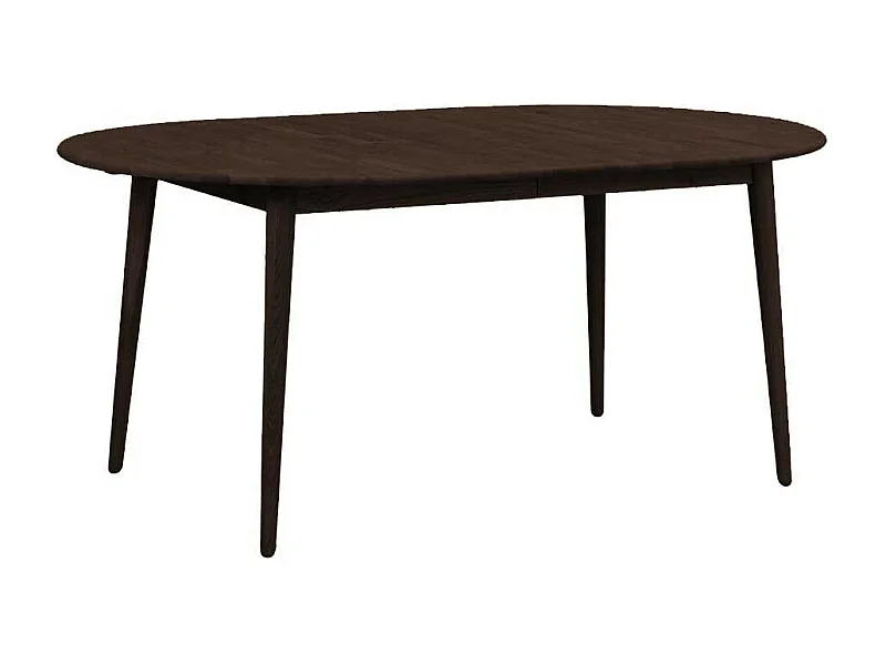 Dunkelbrauner Ausziehtisch aus Eiche Massivholz Skandi Design