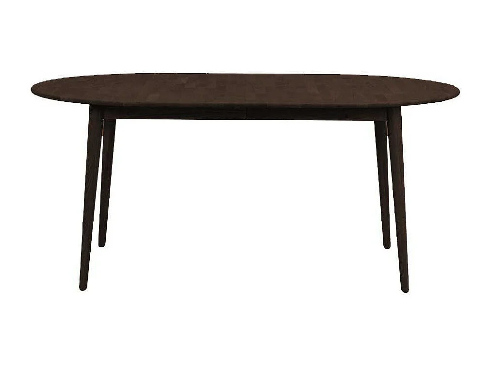 Dunkelbrauner Ausziehtisch aus Eiche Massivholz Skandi Design