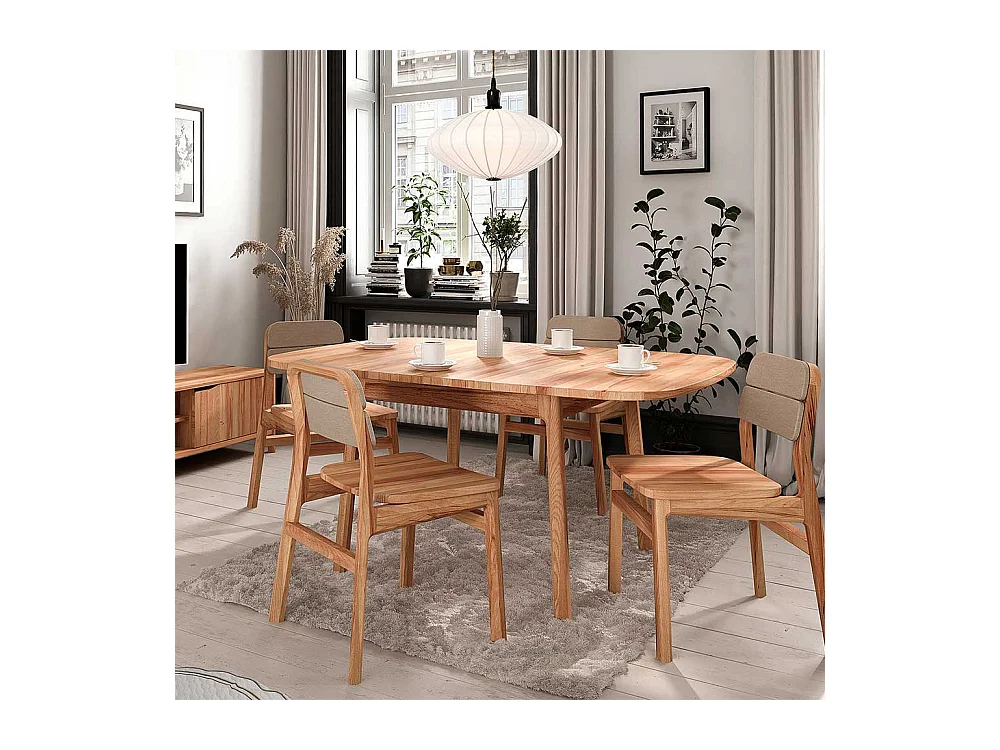 Esstisch Tisch Esszimmer aus Kernbuche Massivholz mit Vierfußgestell